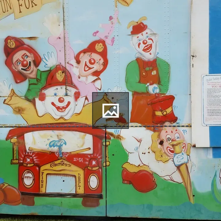 Clowns on Carnival Ride