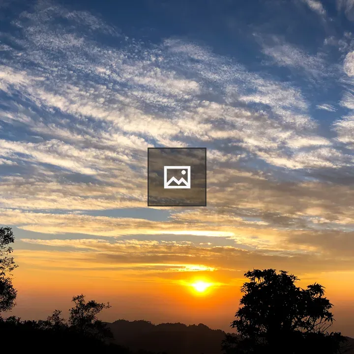 Sunset over mountain landscape