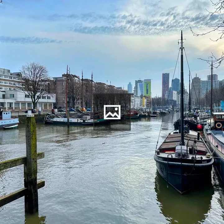 Boats in Rotterdam Harbor