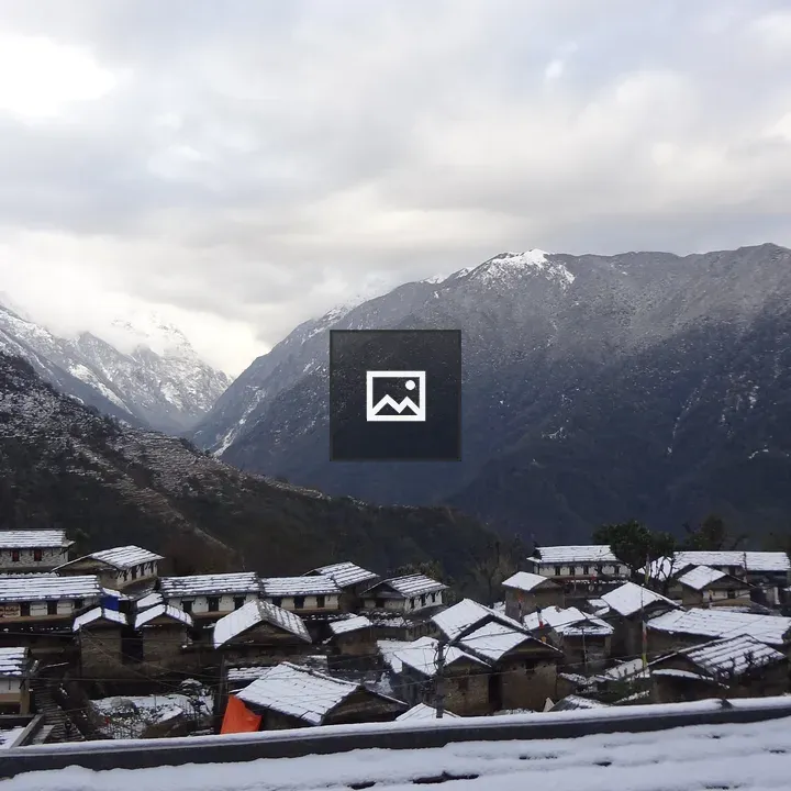 Snowfall in Ghandruk