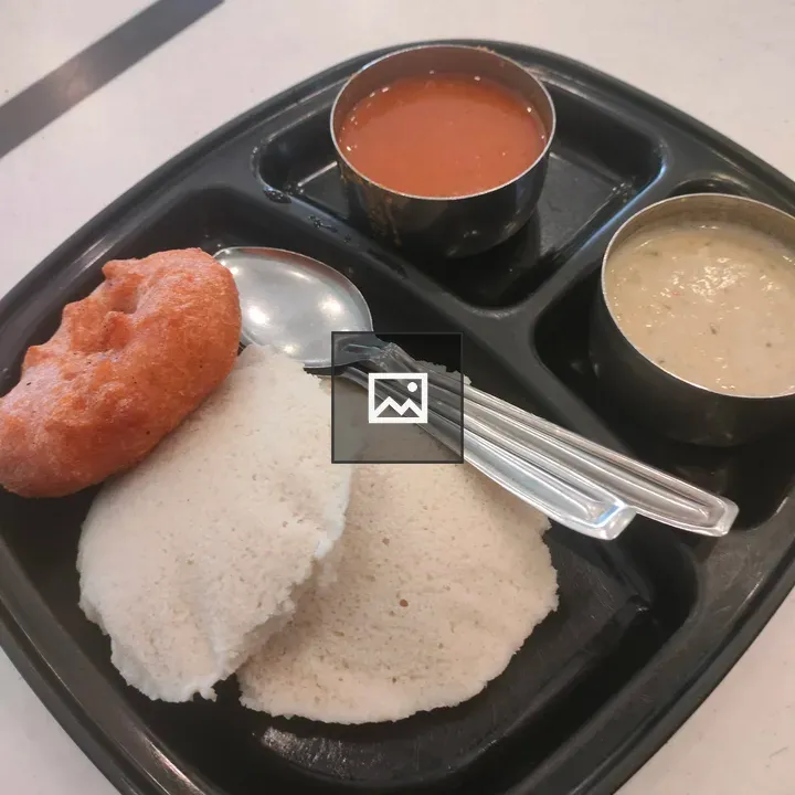 Idli and Vada Breakfast Plate