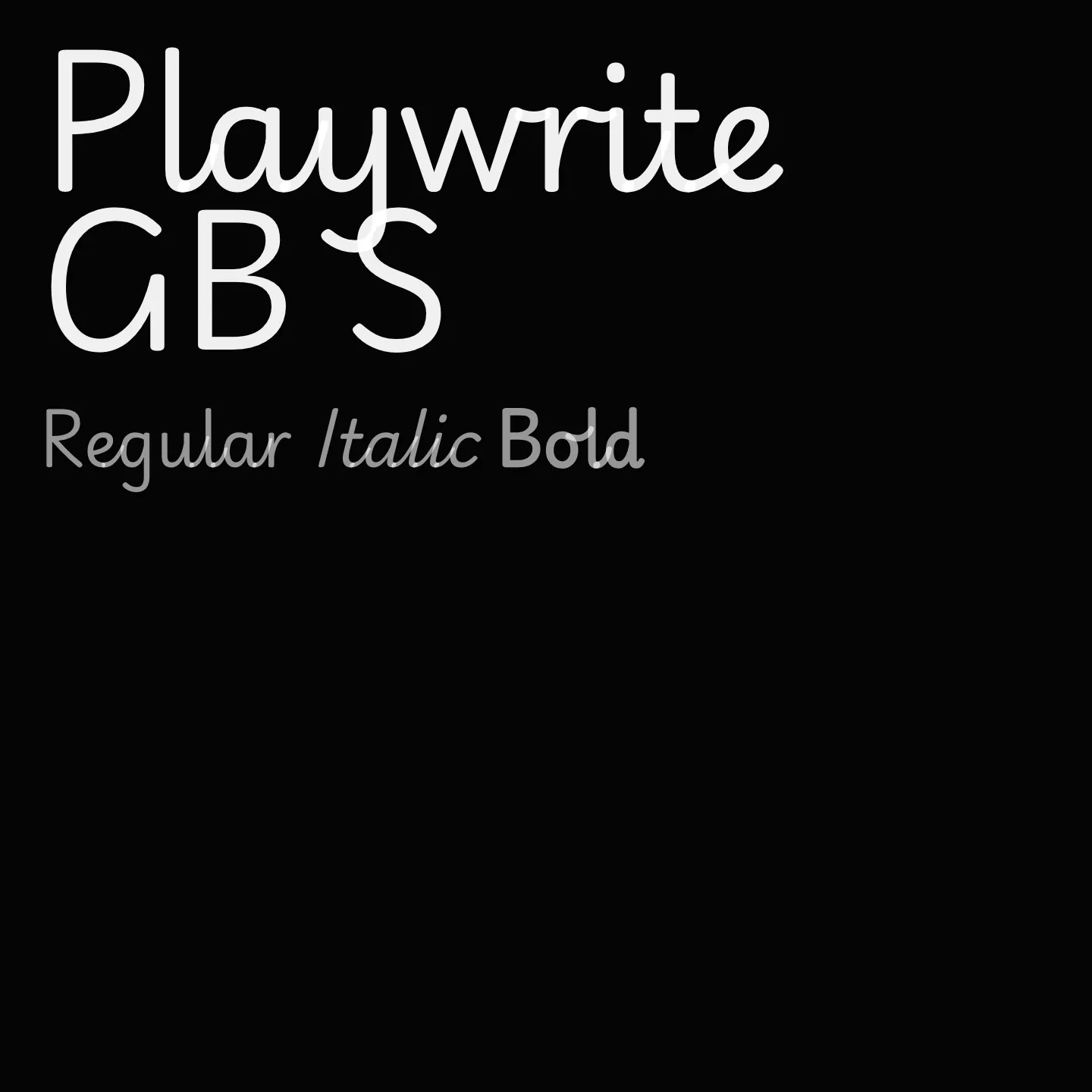 Playwrite GB S