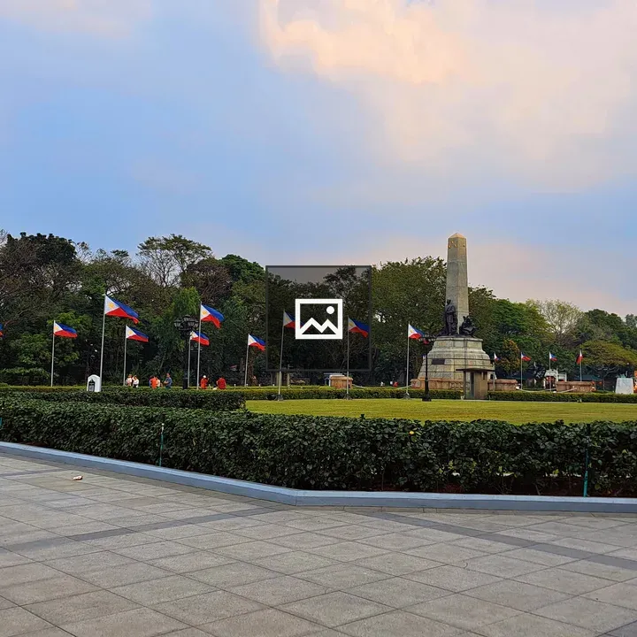 Park with Philippine Flags