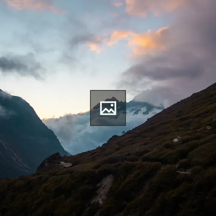 Mountain landscape at dusk