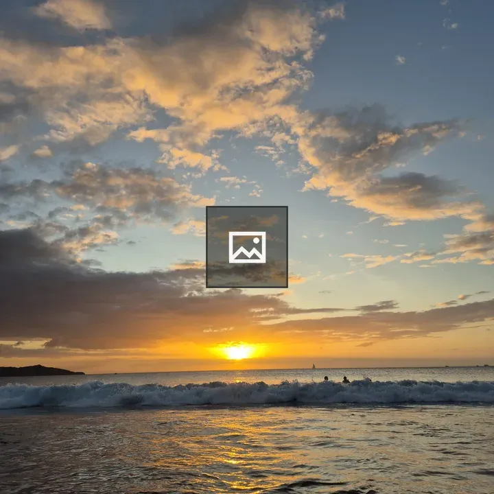 Serene beach sunset sky