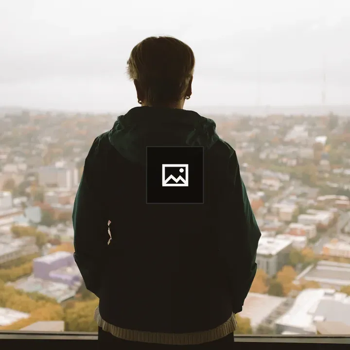 Woman at Space Needle skyline
