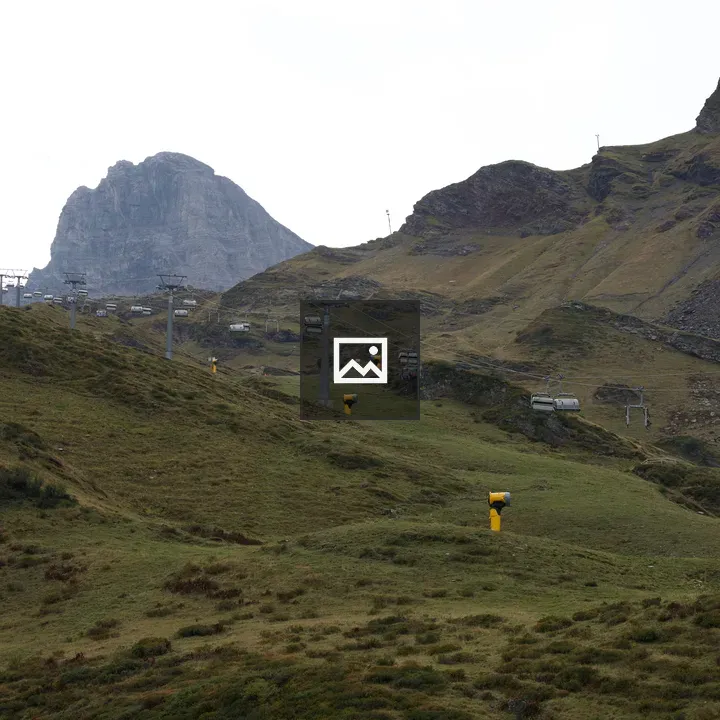 Cable car in Swiss mountains