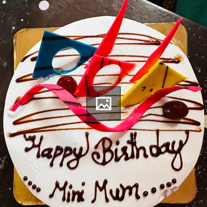 Birthday cake with icing and sugar work