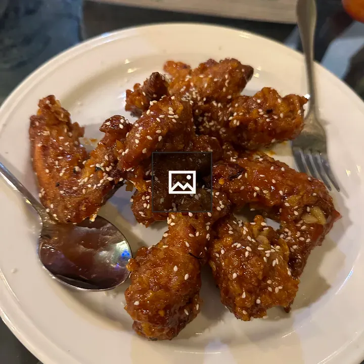 Plate of crispy chicken wings