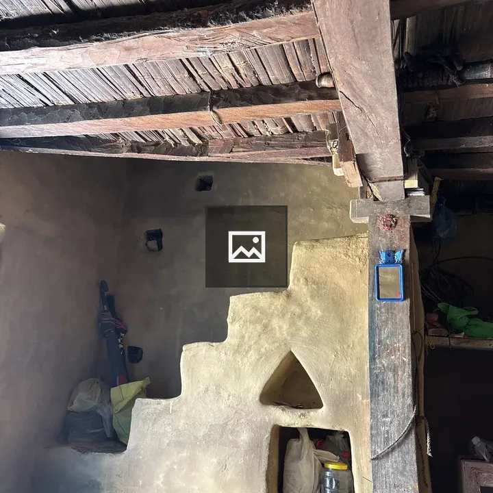 Interior of rustic mud-walled room