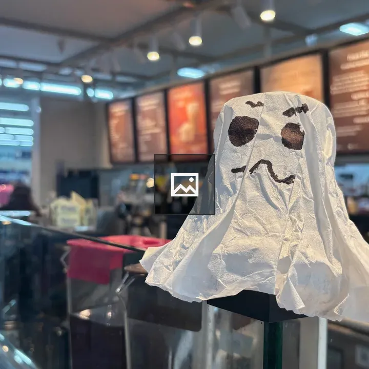 Ghost Coffee Filter Sculpture