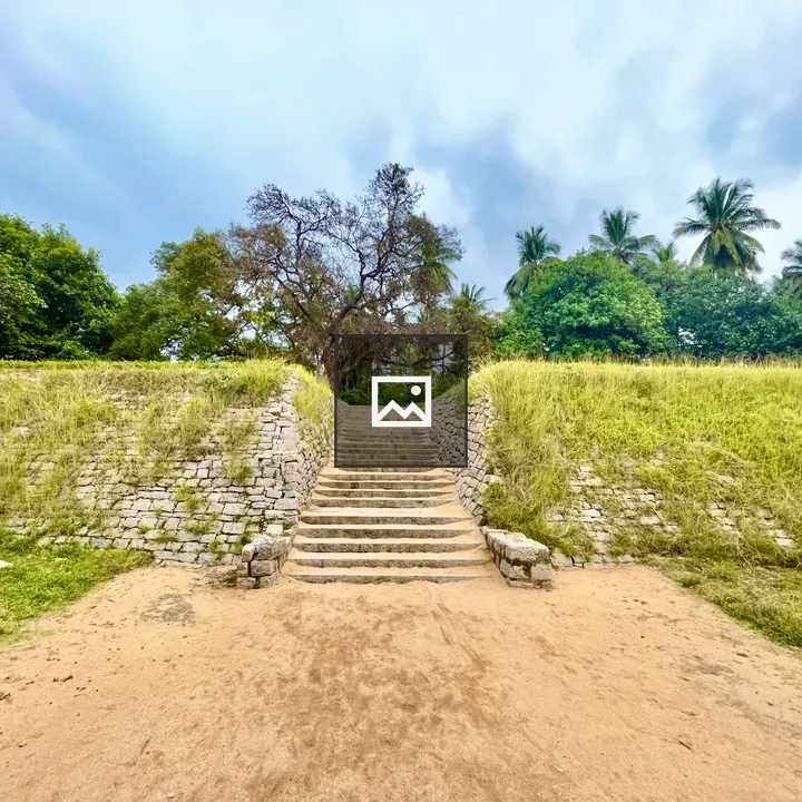 Stone staircase to Underground Shiva Temple