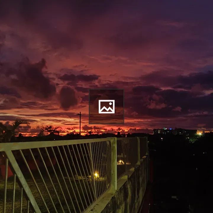 Night sky with red clouds
