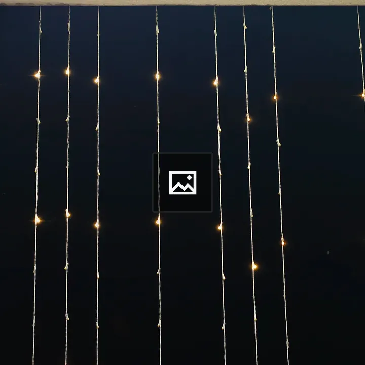 Fairy lights on dark background