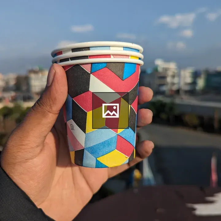 Stack of Colorful Paper Cups