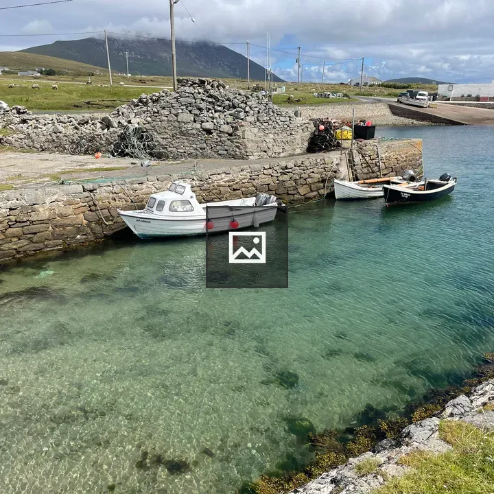 View of Achill Island harbour