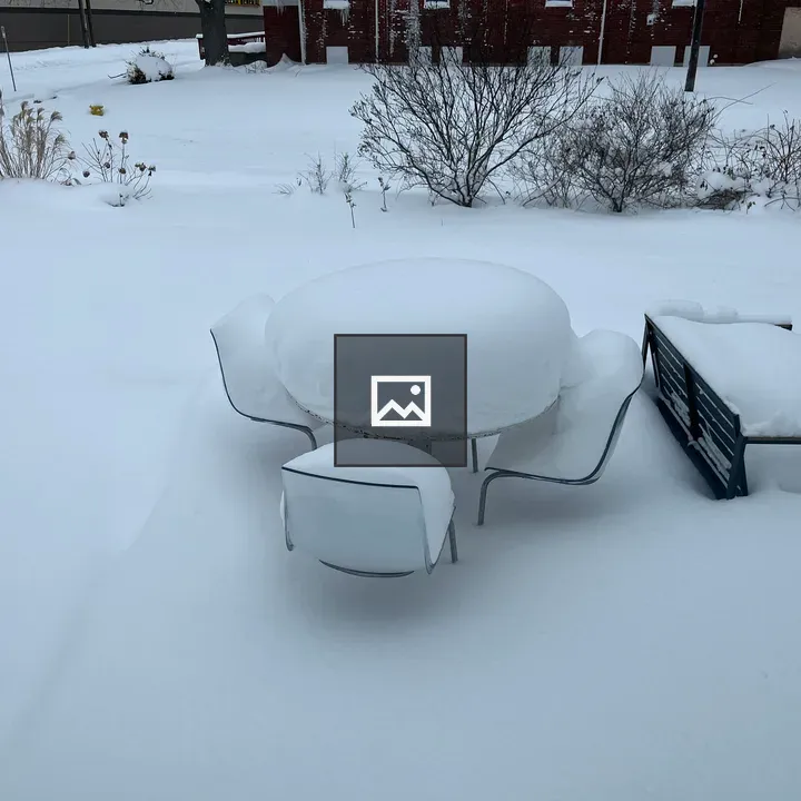 New snow on the deck