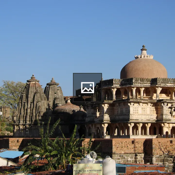 Ancient temple complex with carvings