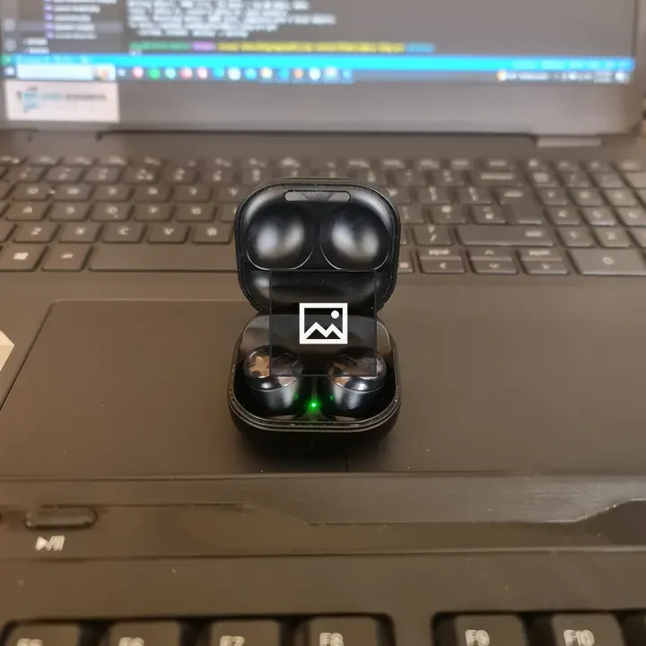 Earbuds on Laptop