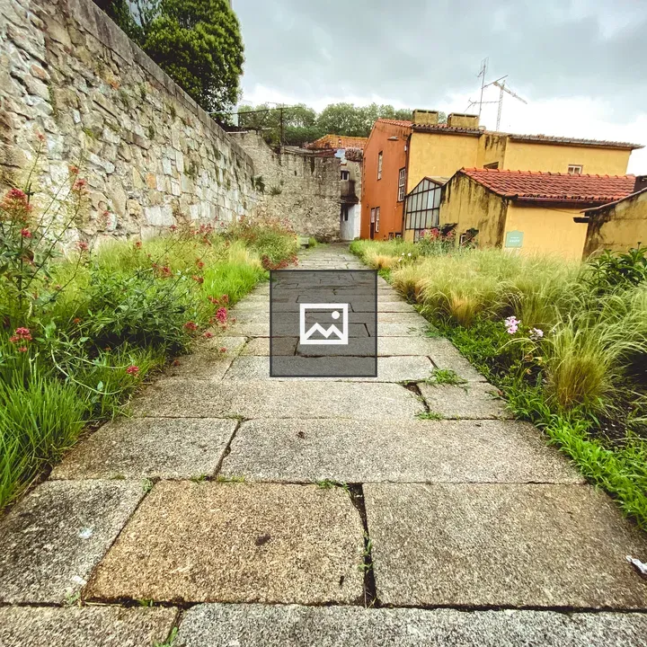 Old stone sidewalk in Porto