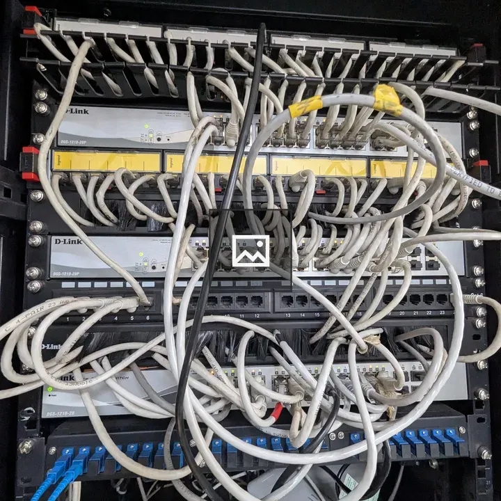 Messy network server room