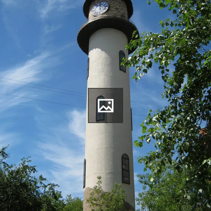 Tower in blue and white