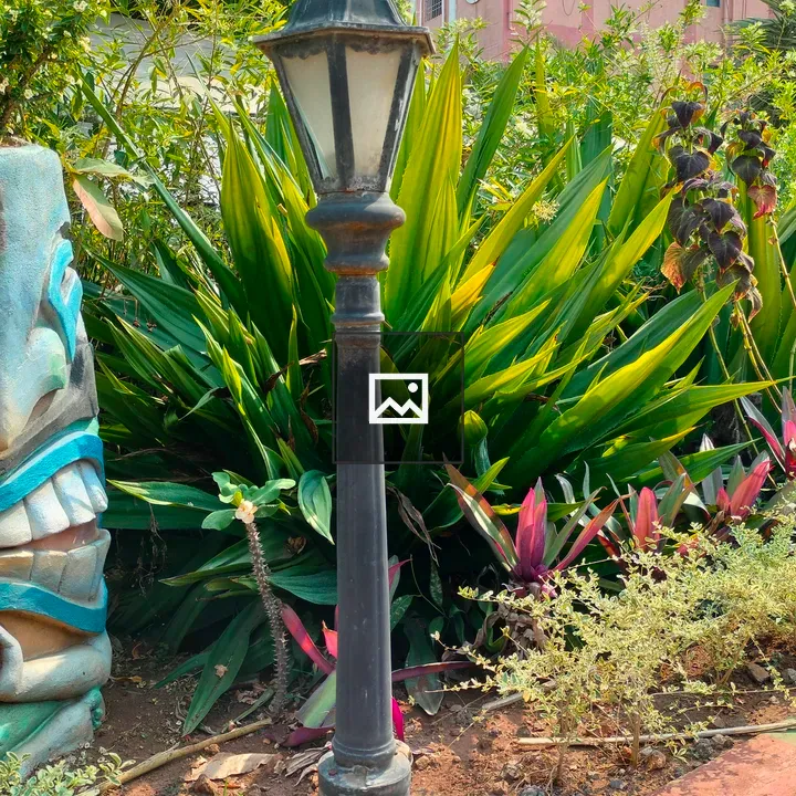 Old-fashioned iron street lamp