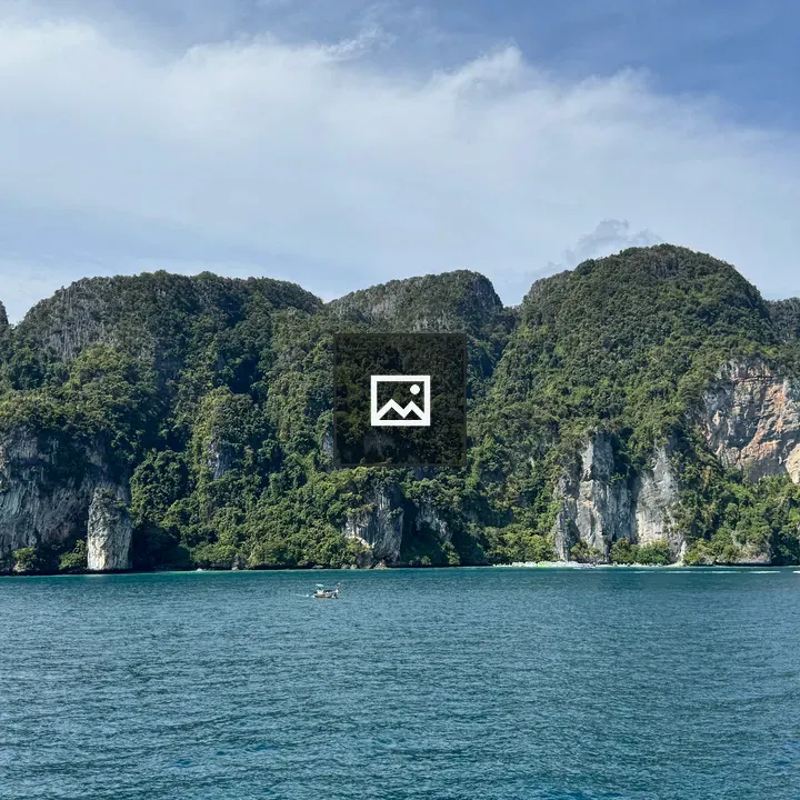 Lush tropical island landscape