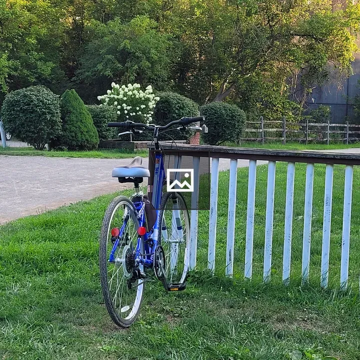 Blue bike on Montour Trail
