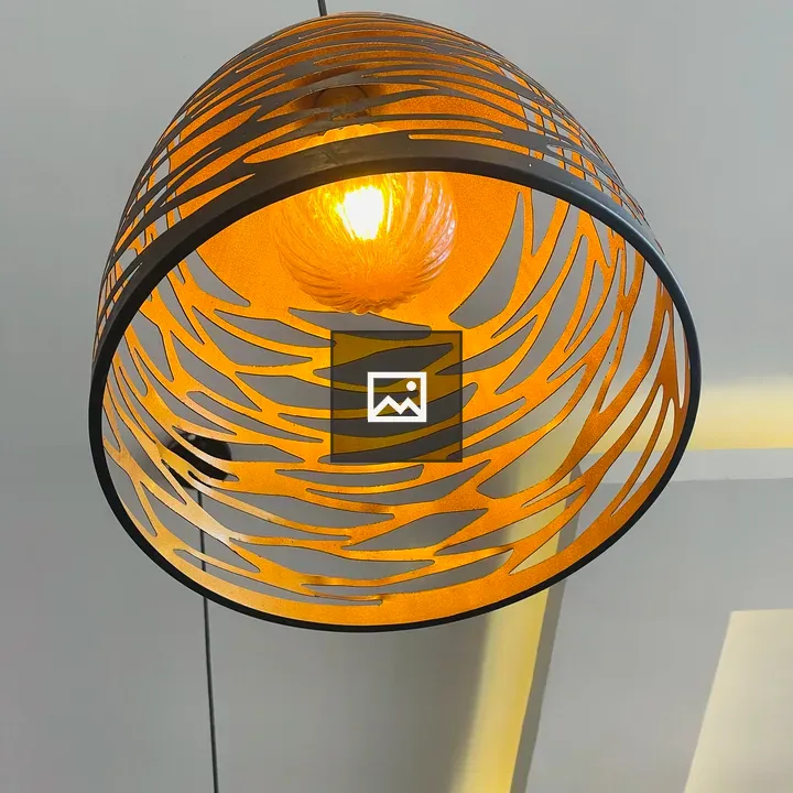 Hanging ceiling lamp with shade