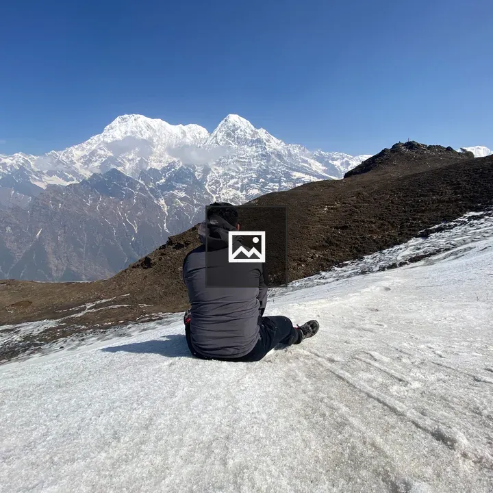 Person on Snowy Slope