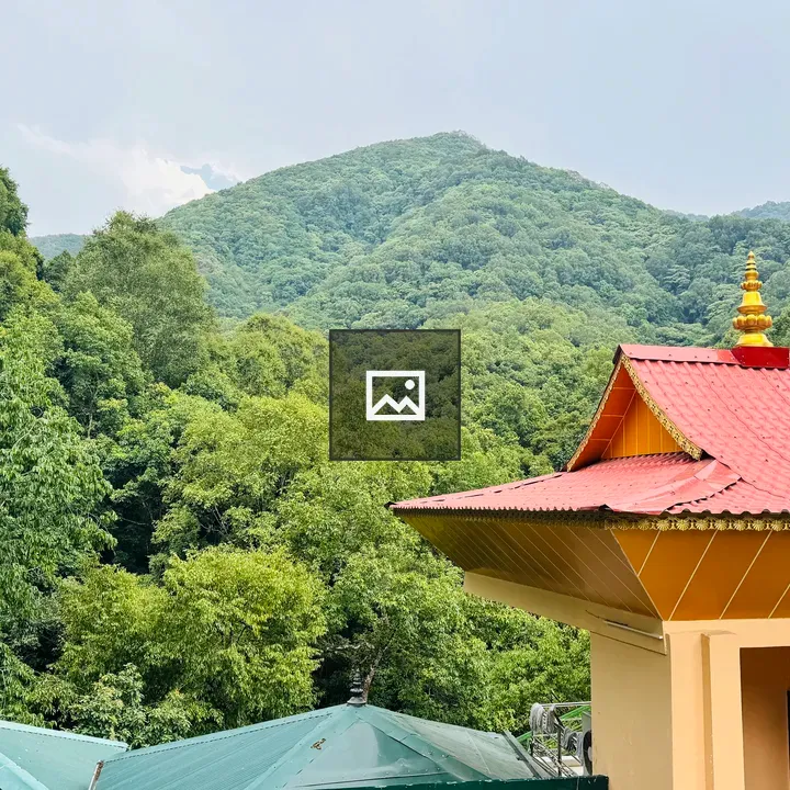 Temple with Red and Gold Roof