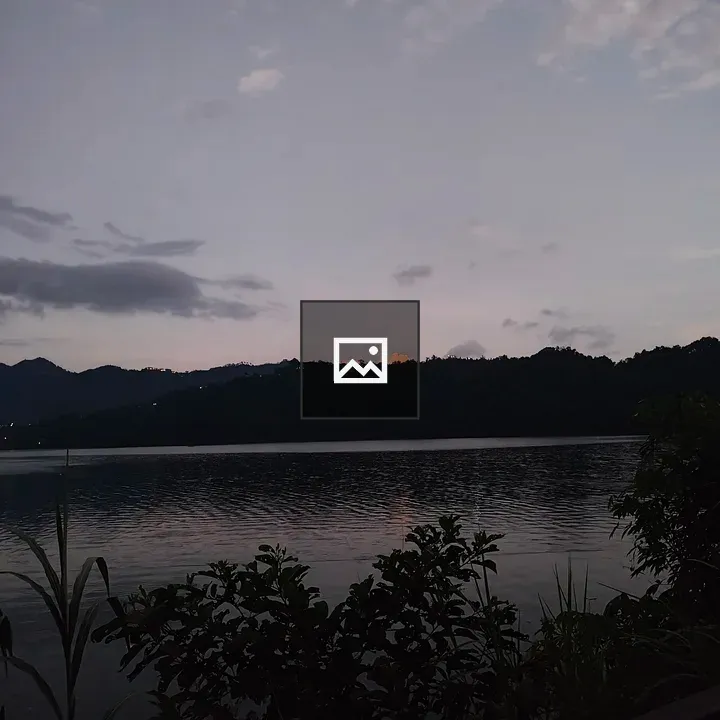 Lakeside dusk scene