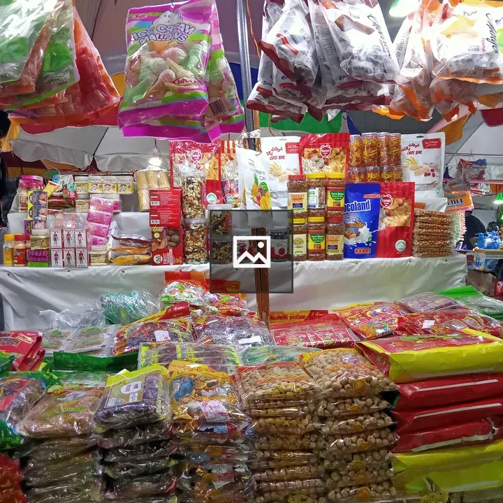 Burmese pickles in a market shop