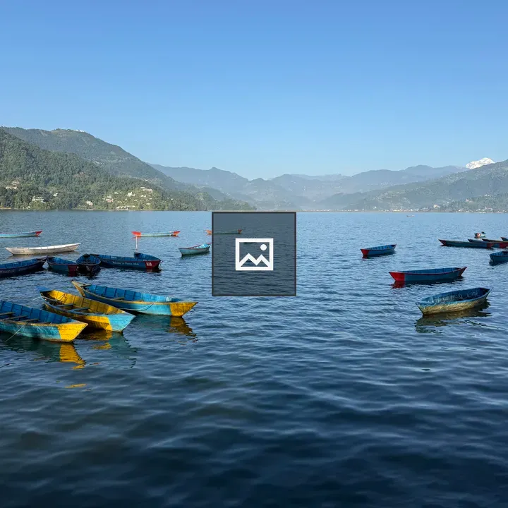 Boats on a serene lake