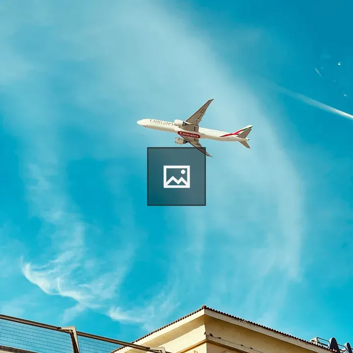 Airplane in Sky Squared
