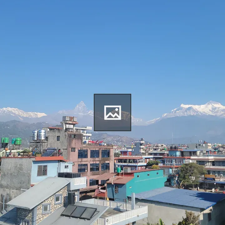 City and mountains panorama