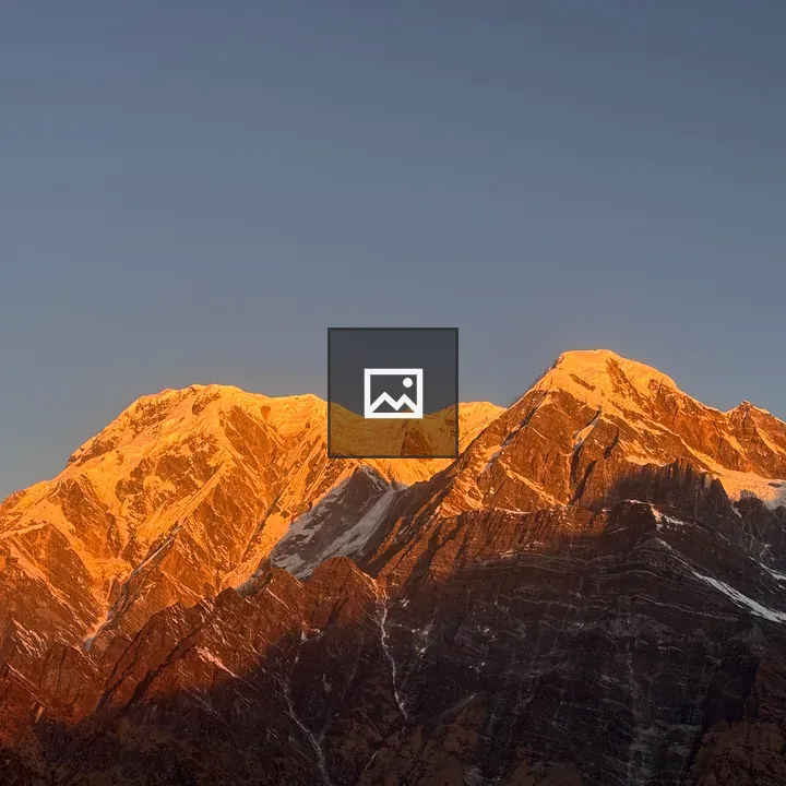 Annapurna South and Himchuli at Sunset