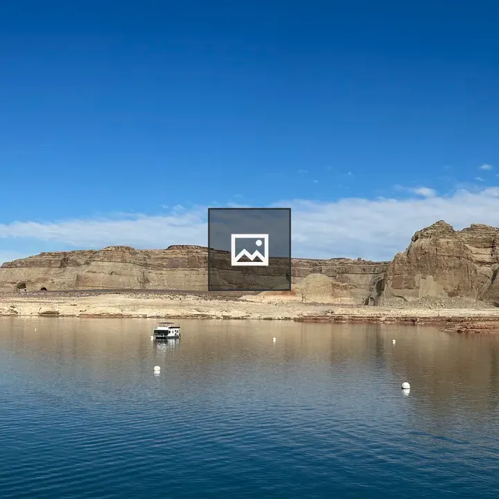 Blue Lake with Descent Rock Formations