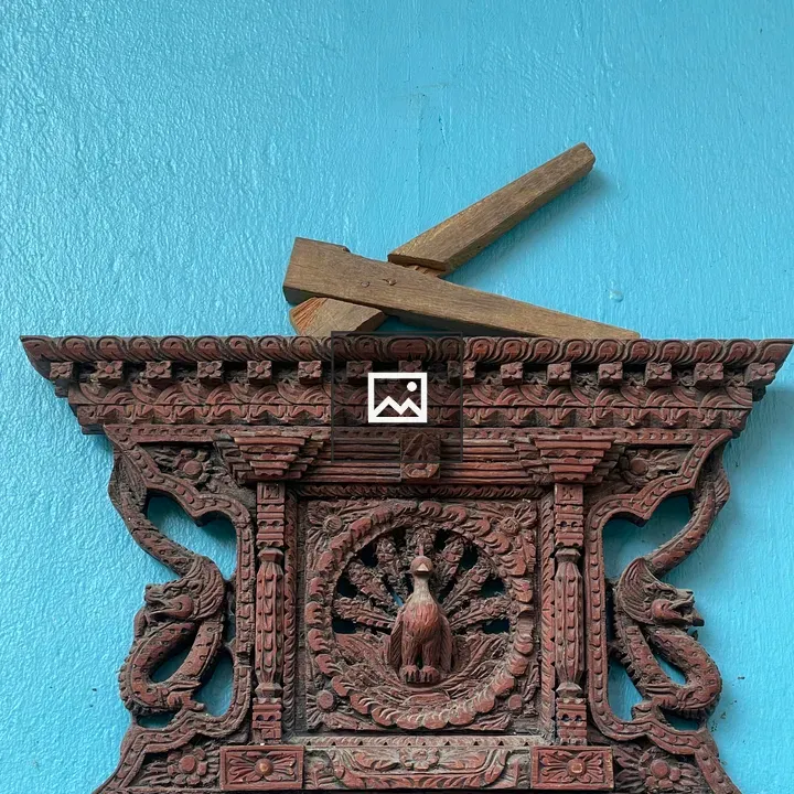 Peacock-Designed Wood Panel