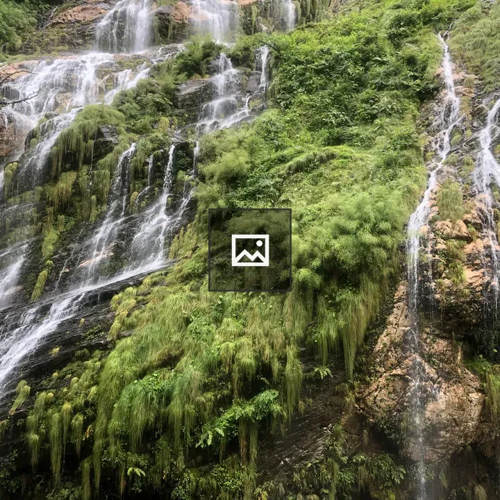 Waterfall in Green Landscape
