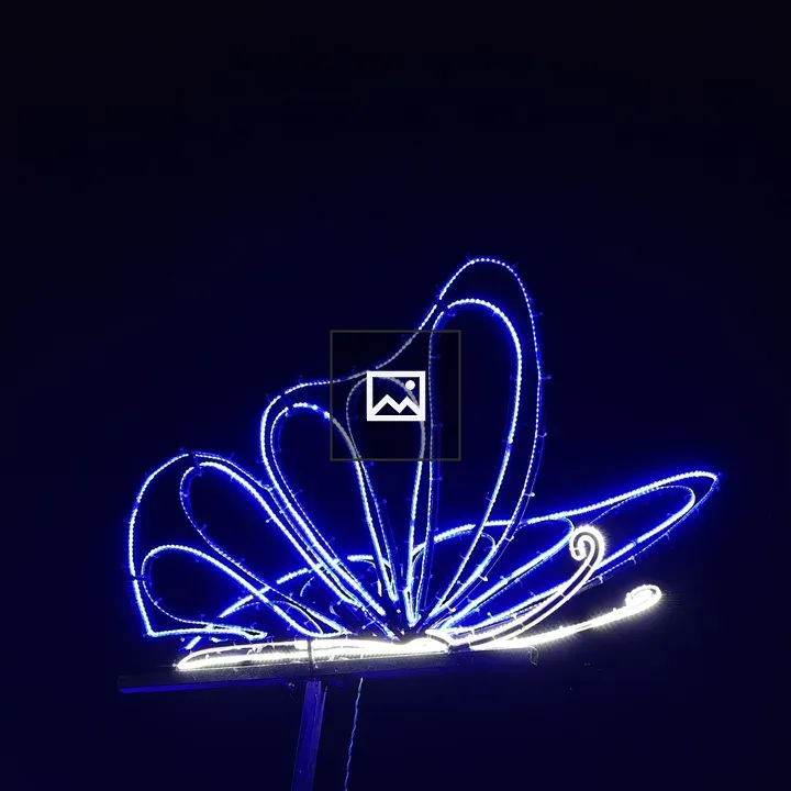 Neon butterfly light sculpture