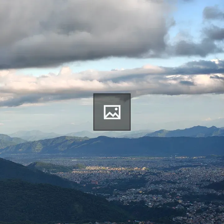 Panoramic city view from high vantage point