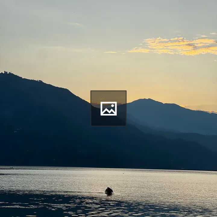 Sunset Over Calm Lake