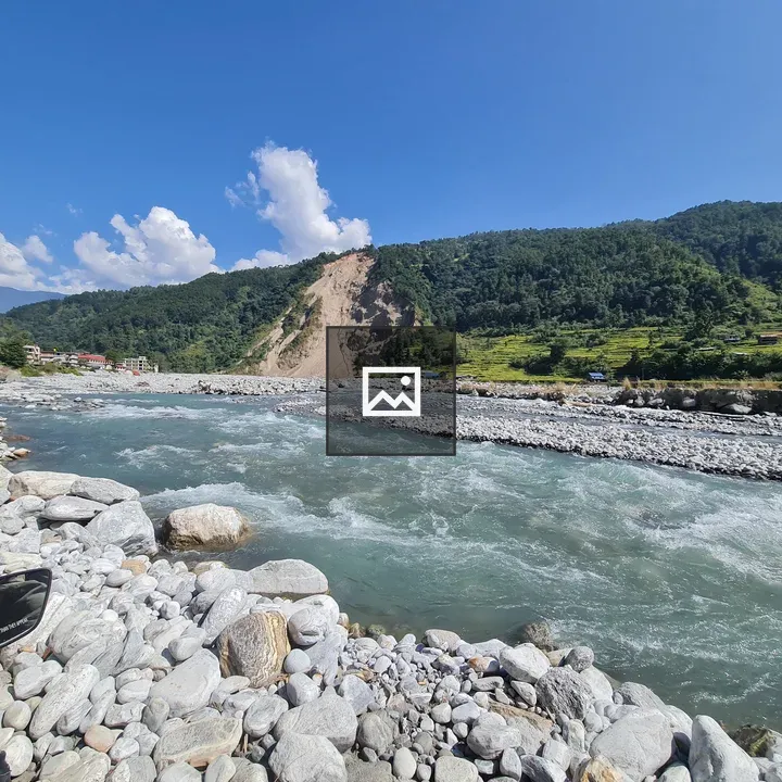 Flowing river in valley