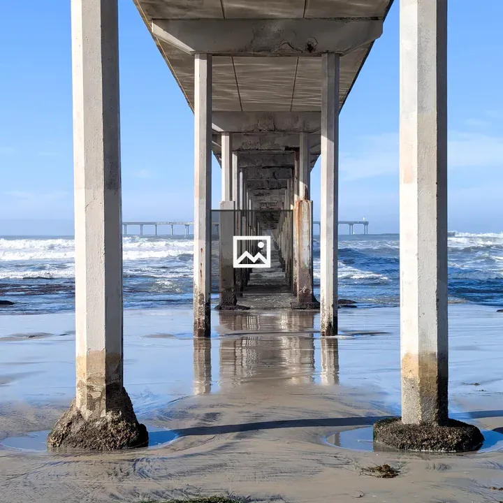 Underneath Ocean Beach Pier