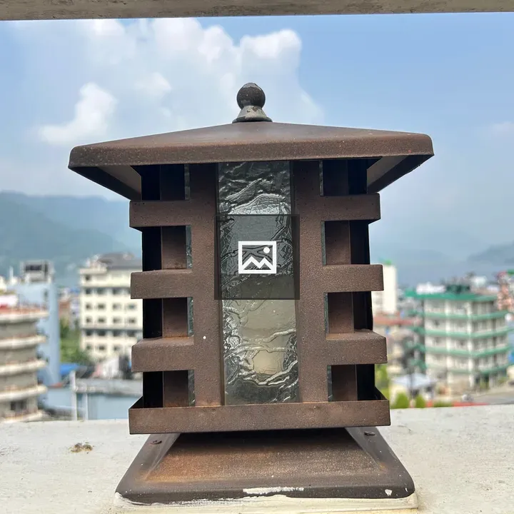 Ornate square metal lantern