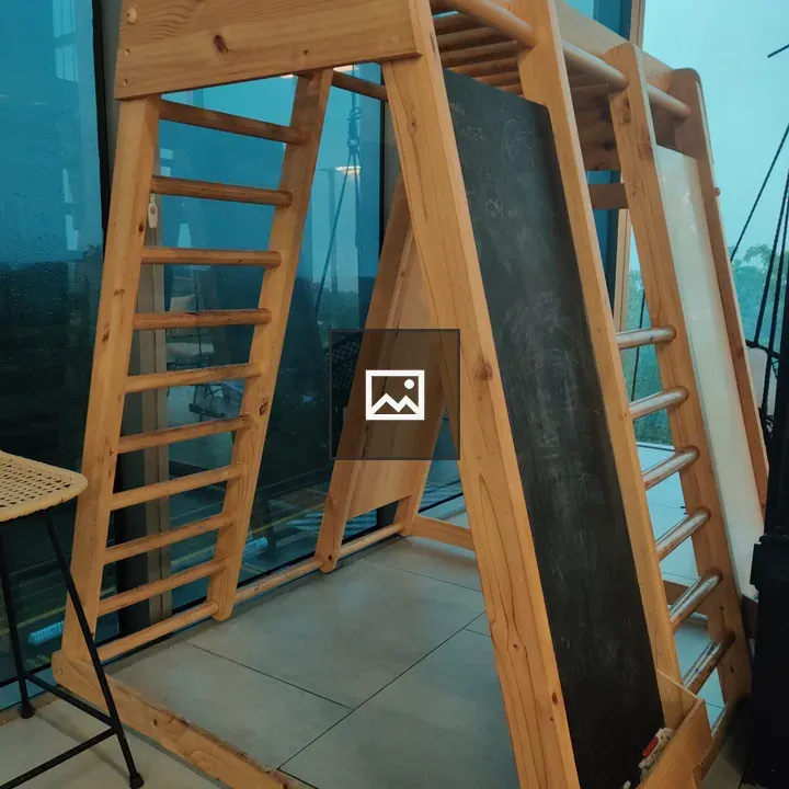 Wooden indoor play structure