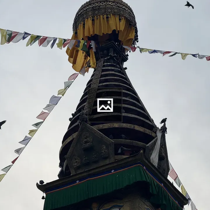 Ornate stupa upper section