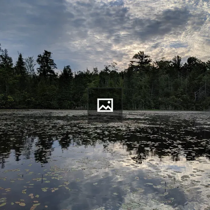 Summer haze over lake
